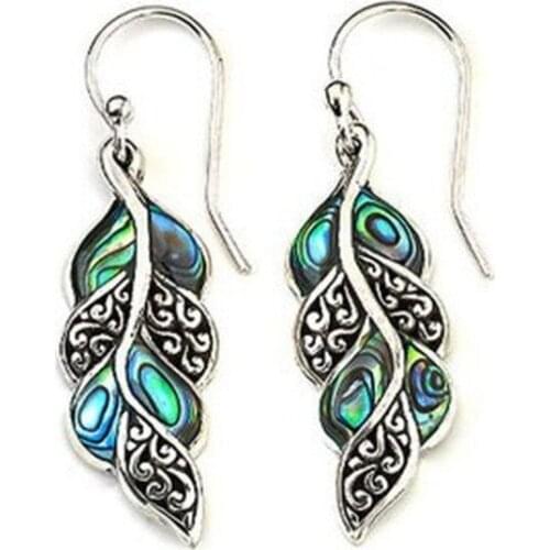 Fashion National Style Creative Peacock Feather Earrings Bohemian Popular Female Ear Accessories