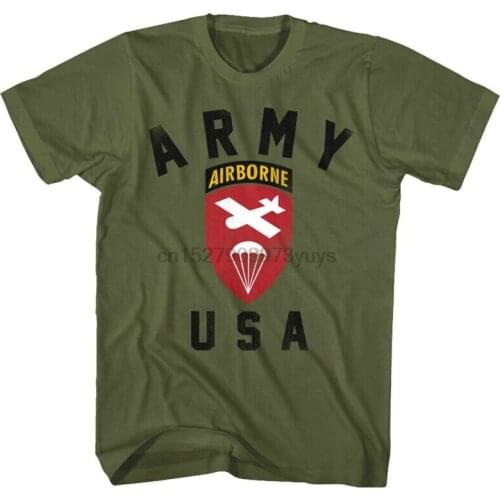 US Army Airborne Division Badge Mens T Shirt United States of America Military