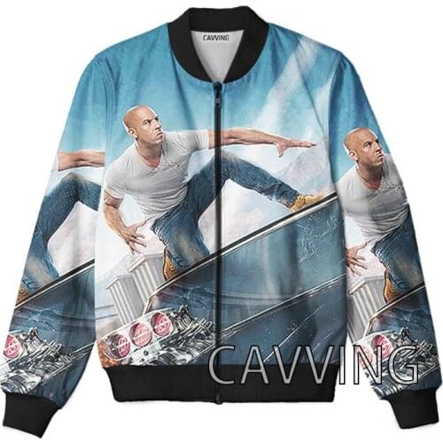 CAVVING 3D Printed Movie Fast & Furious 9 Zipper Bomber Jackets Men Overcoat Mens Coat Zip Up Jackets for Women/Men