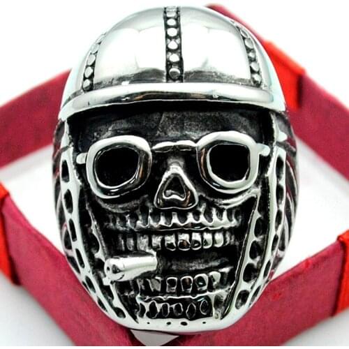 Smoking Soldiers Rings For Men 316L Stainless Steel Fashion Punk Cool Rock High Quality Jewelry Party Gifts HR373