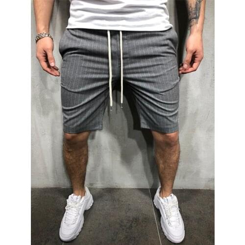 Mens Shorts 2021 Summer Casual Striped Color-Block Knee Length Pants Male Joggers Sports Shorts Plus Size 3XL