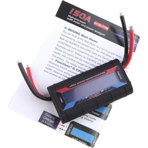 New RC Tester FT08 RC 150A Hight Precision Watt Meter and Power Analyzer w/ Backlight LCD