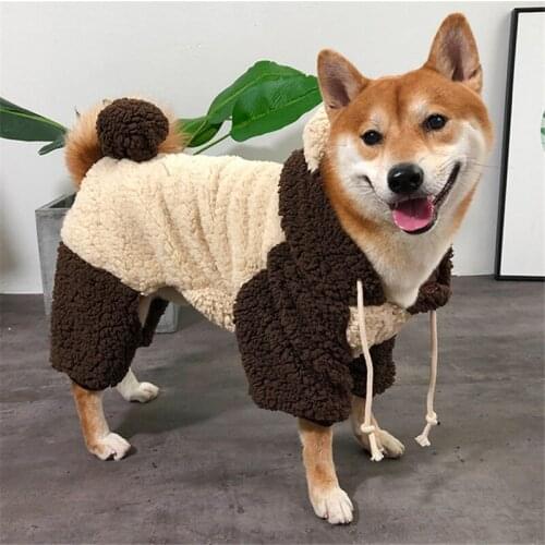 Welsh Corgi Dog Clothes Winter Poodle Schnauzer Pug Clothing Coat Hoodie Shiba Inu Costume Pet Outfit Cute Dog Jacket Dropship