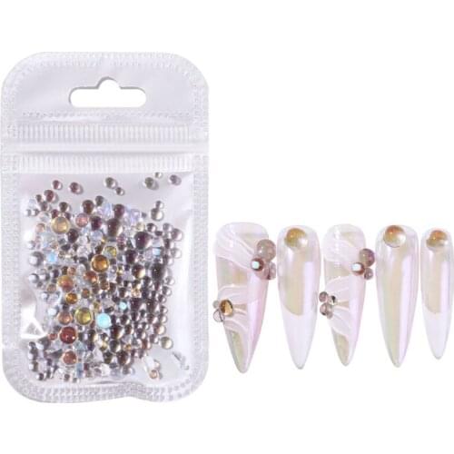 Q1QD 300pcs 3D Nail Art Charms Decoration Nails Design Decals for Women Girls