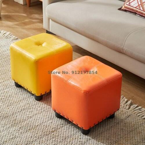 Nordic Low Stool Home Living Room Coffee Table Small Stool Net Red Shoe Changing Stool Leisure Soft Package Creative Small Bench