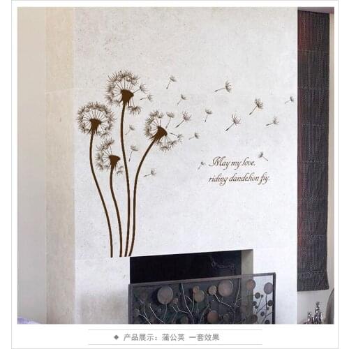 Dandelion Stickers Wall Sticker Wall Art Home Decoration Accessories Bedroom Decor Wall Stickers Home Decor Living Room