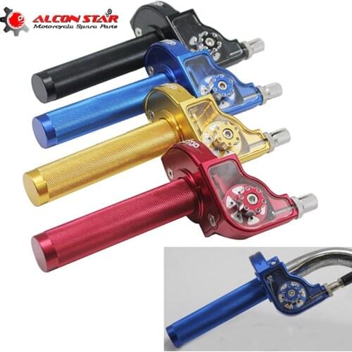 Alconstar- 22mm 7/8'' Motocross Dit Bike Throttle Grips Settle Quick Twister Twist Gas For Kawasaki KLX Z250 NINJA Yamaha KTM