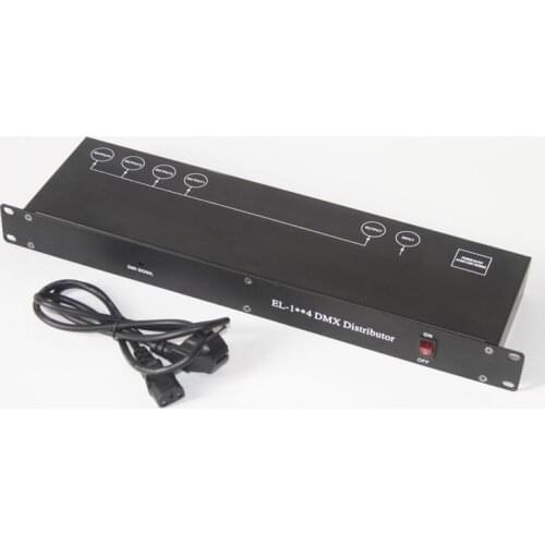 High quality Stage lighting signal 4 way amplifier beam moving head light 4 signal amplifier DMX512 lights distributor