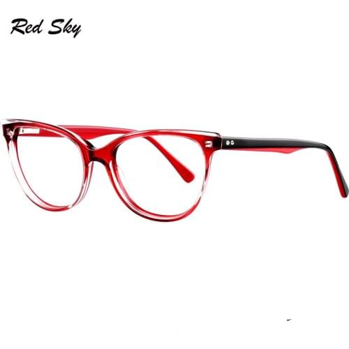 Cat Eye Optical Acetate Glasses Frame Women 2020 New Fashion Prescription Myopia Spectacles Anti-blue Rays Eyewear