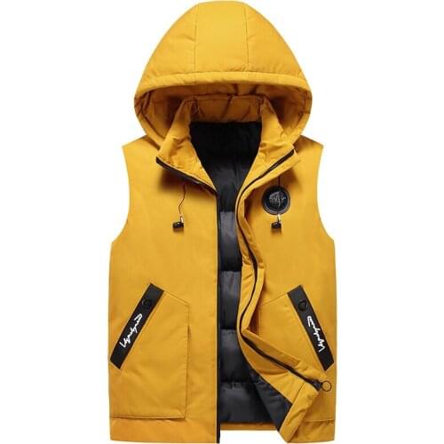 2021 Mens Vest Winter Outdoor Casual Jackets Coat Men Classic Lapel Comfortable Thick New Sleeveless
