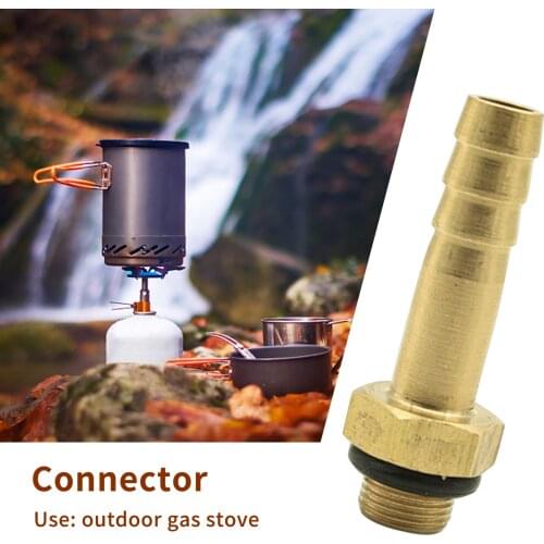Gold Stove Inflatable Valves Converter Copper Alloy Gas Cylinder Refill Adapter For Outdoor Camping Cooking