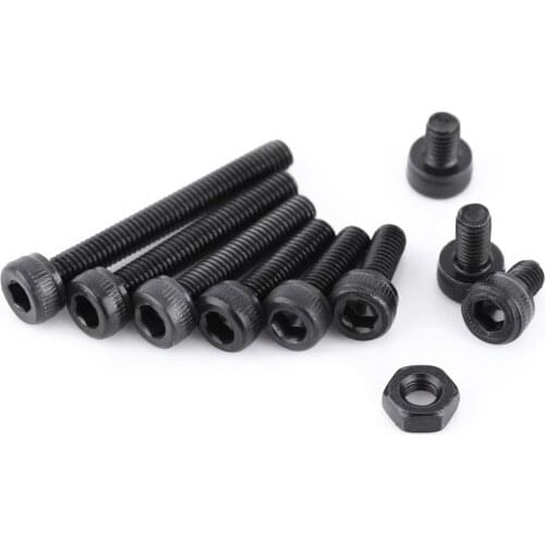 280Pcs M3 Cap Head Hex Socket Bolt Screw Nut Metric Machine Screws Fastener Assortment Kit bolts and nuts