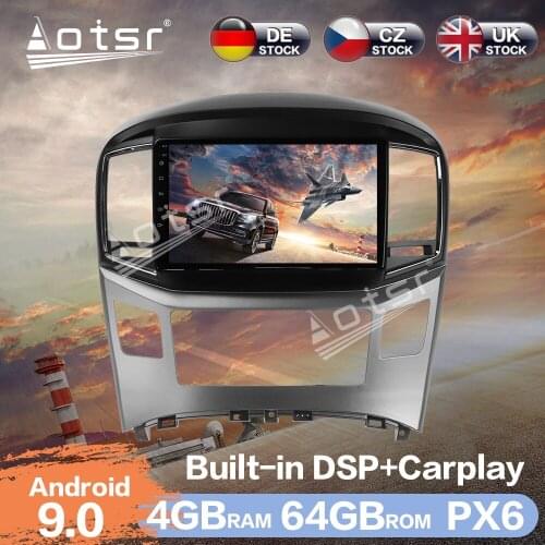 Aotsr Android 9.0 4+64G Car Radio Player GPS Navigation DSP For Hyundai H1 2016-2019 Car Auto Stereo Video HD Multimedia Player