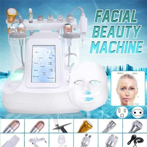 12 In 1 Vacuum Face Cleaning Hydro Water Oxygen Jet Peel Machine Ance Pore Cleaner Facial Massage Small Bubble Skin Care Device