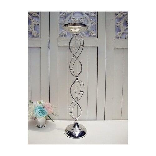 Free shipping 67cm (H) Wedding Silver Table Centerpiece,Flower Stand Wedding Decoration 10pcs/lot