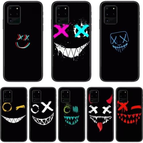 Black theme Phone cover hull For SamSung Galaxy S 6 7 8 9 10 20 Plus Edge E 5G Lite Ultra black soft bumper