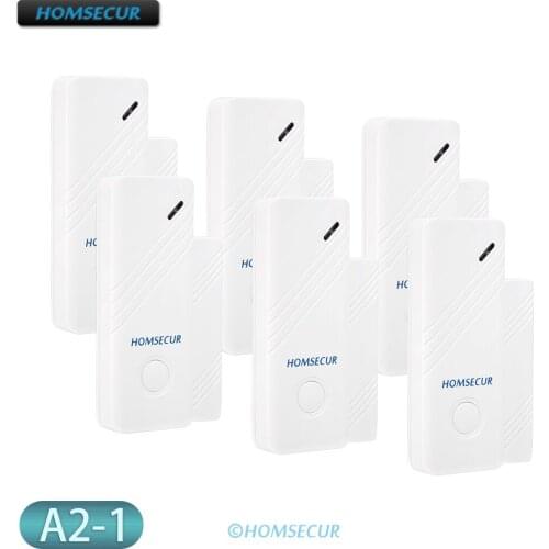 HOMSECUR 6Pcs A2-1 433MHz Wireless Door/Window Sensors For 433MHz Home Security Alarm System