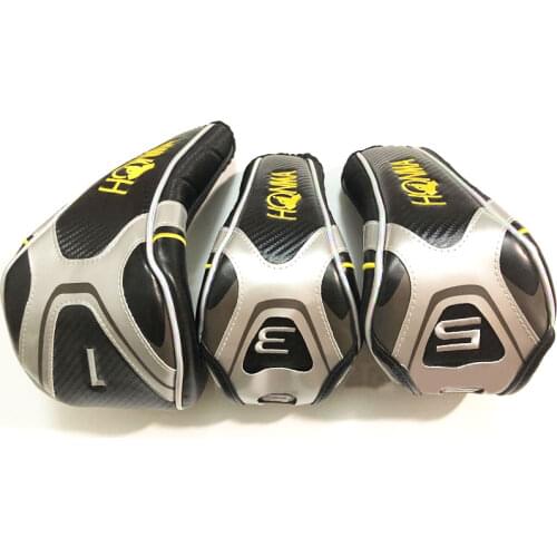 HONMA BERES Golf Club #1 #3 #5 Wood Headcovers Driver Fairway Woods cover PU Leather Head Covers Set Protector Golf Accessories
