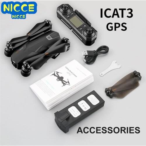 ICAT3 Brushless GPS Drone Optical Flow Positioning Drone RC Folding Drone RC Helicopter Aircraft with 4K HD Camera