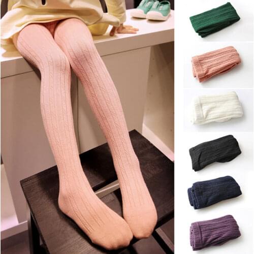 Color Pantyhose For Baby Vertical Striped Child Pantyhose Knitted Tights For Kids Girls Stockings School Ballet Stockings
