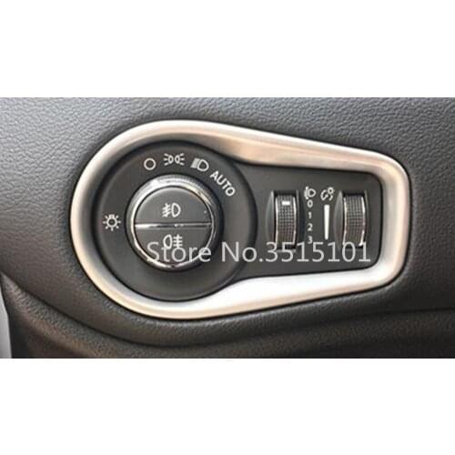 For Jeep Renegade 2016 2017 2018 2019 2020 Car Detector Cover Front Fog Light Switch Adjustment Inner Trim Frame Lamp Panel 1pcs
