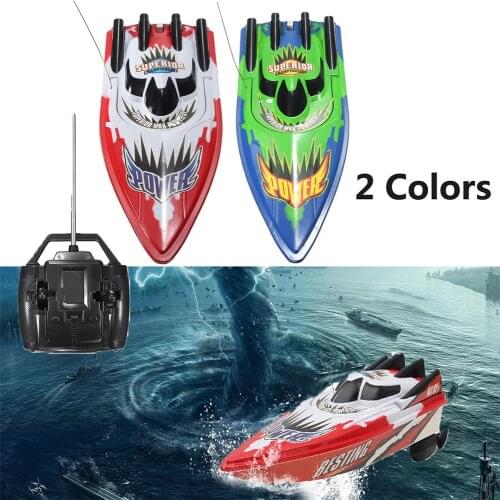 Remote Control Boat Four-way High Speed ​​Racing Boats Toy Rechargeable Batteries Remote Control Ship Toy For Kids Gift
