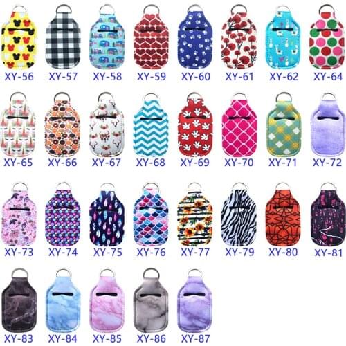 30ml Portable Hand Sanitizer Bottles With Neoprene Holder Cap Refillable Bottles For Liquids 50/100/200pc Wholesale