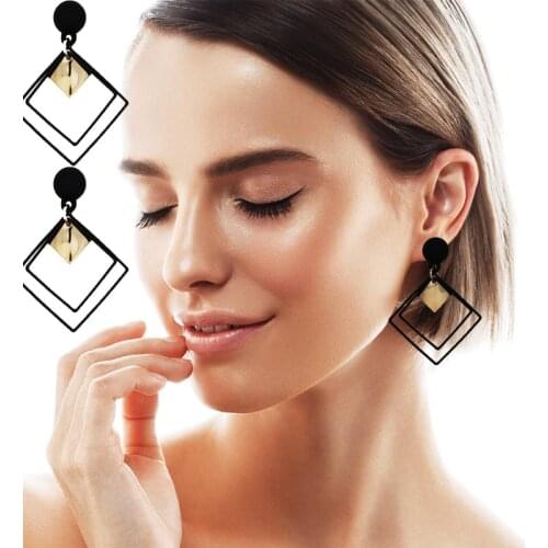Fashion Personality Earrings 2021 Womens Geometric Round Big Earrings Pendant Earrings Modern Womens Jewelry