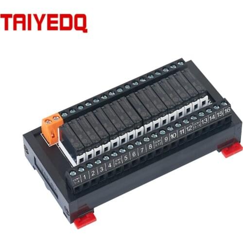 PLC output amplifier board DIN rail relay module module control board 6/8/12/16 road 5V12V24V NPN/PNP universal