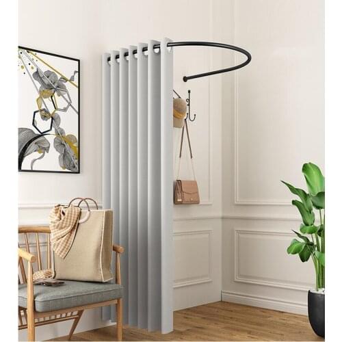 Custom U-shaped fitting pole curtain store fitting room door curtain fitting curtain fitting ring changing room