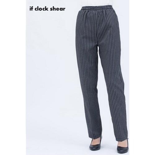 Chef pants zebra striped trousers breathable chef special tooling elastic waist chef work pants for men and women Wholesale new