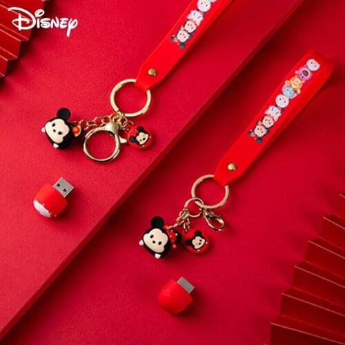 Disney Mickey Mouse Cute Usb Flash Drive Cartoon Flash Memory Card Pen Drive 32GB Usb Stick 64G Keychain Flash Drive Best Gift
