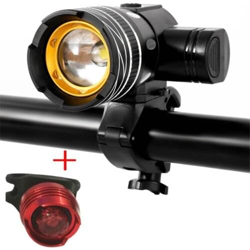 Waterproof USB Rechargeable Bike Light LED Front Bike Headlight MTB Bicycle Lamp with Built-in Battery Cycling Accessories