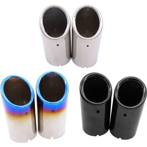 1 Pair Car Rear Exhaust Tail Pipe Muffler Throat For Volkswagen VW golf 5 6 7 Jetta 6 Scirocco Sagitar Passat B6 B7 B8 1.4T TSI
