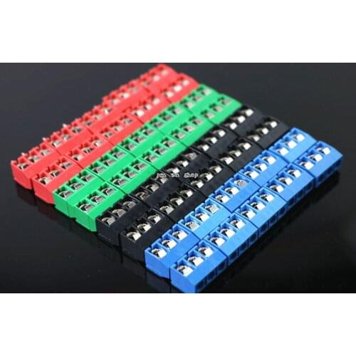 10 PCS KF301-5.0-3P Pitch 5.0mm KF301-3P Straight Pin PCB 2 Pin 3 Pin Screw Terminal Block Connector