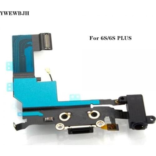 10pcs Charging Port Dock USB Connector Flex for iPhone 6s 6s plus 5.5''Headphone Audio Jack Microphone Flex cable