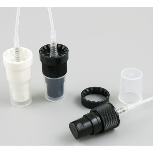 100pcs for 18MM Neck bottles Plastic black white Sprayer accessories Tamper Proof Atomizer fine mist Spray