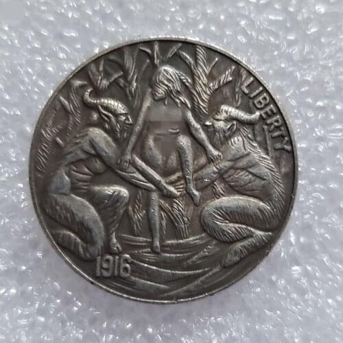 1916 American Wanderers Silver Plated Coin Buffalo Commemorative Collectible Coin Challenge Coin Gift