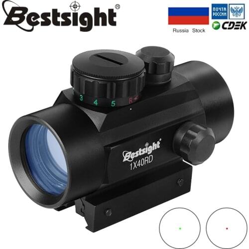 1x40 Red Dot Scope Sight Tactical Rifle scope Green Red Dot Collimator Dot With 11mm/20mm Rail Mount Airsoft Air Hunting