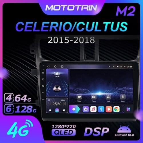 6G+128G Android 10.0 Car Radio GPS for SUZUKI CELERIO/CULTUS 2015 - 2018 GPS Navi Seteo System with 4G LTE DSP SPDIF 1280*720