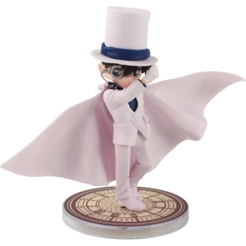 15cm Anime Detective Conan The Phantom Thief White Cloak Ver. PVC Action Figure Collection Mini Cute Model Toy Doll Brinquedos