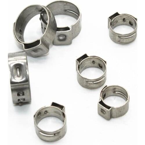 Free shipping High Quality 25 PCS Stainless Steel 304 Single Ear Hose Clamps Assortment Kit Single