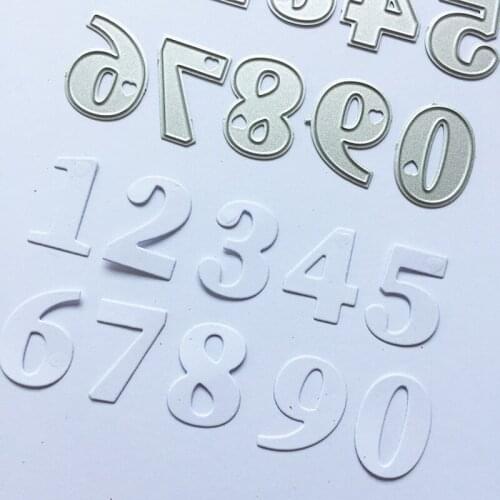 Big Digital Set Die Cut Numeral Metal Cutting Dies Stencil Scrapbooking Embossing New Christmas Craft Stamps And Dies 0-9