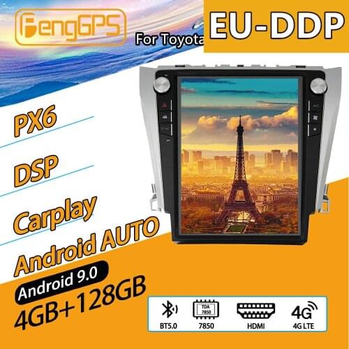 For Toyota Camry 2012 2013 - 2017 Android Radio Audio Car Multimedia Player PX6 Tesla Screen Stereo autoradio GPS Navi Head unit