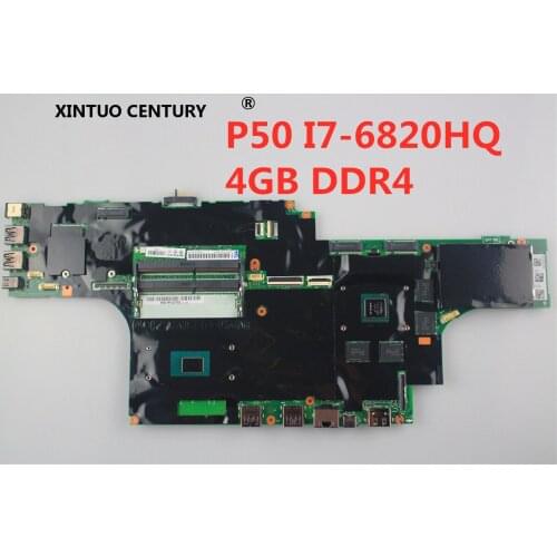 FRU:01AY384 01AY374 Motherboard For Lenovo ThikPad P50 Notebook motherboard I7-6820HQ Processor Test all Functions 100