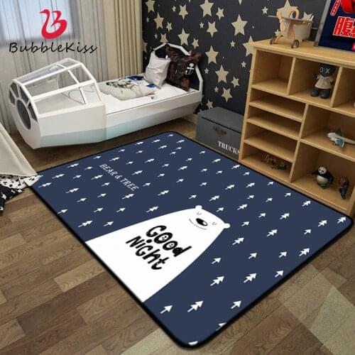 Bubble Kiss 2020 Fashion Children Room Decor Carpets Cartoon Animals Sponge Double Layer Design Carpet Bedroom Decor Area Rugs