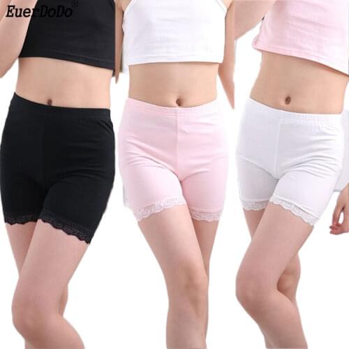 Summer Girls Shorts Cotton Briefs For Girl Lace Baby Underwear Safety Children Panties Teenage Underpants Kids Lingerie