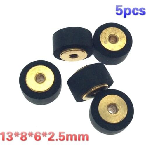 Copper 13*8*6*2.5mm retractor wheel belt pulley rubber audio pressure recorder cassette deck pinch roller tape Stereo player