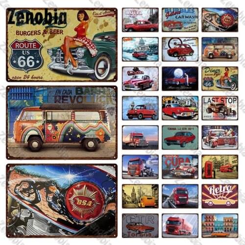 Metal Sign Car Racing Vintage Metal Plaque Tin Signs Vintage Metal Poster Decorative Tin Plate Garage Home Wall Decoration