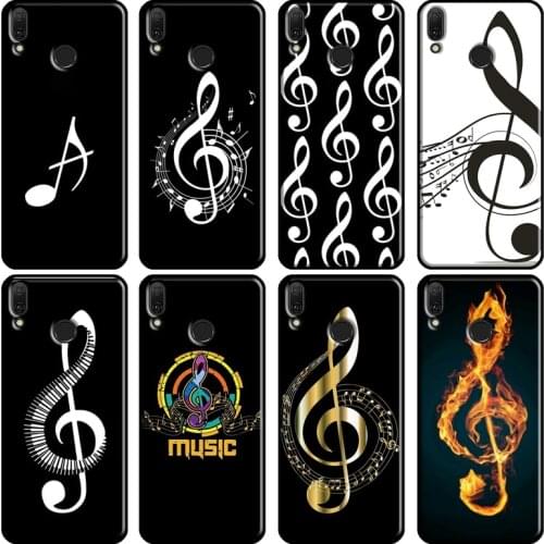 Music Note Musical Treble Clef Soft For Huawei Y5P Y6P Y7A 2020 Y3 II Y5 Y6 Y9 Y7 Prime 2018 2017 2019 Nova 3i 5T Case